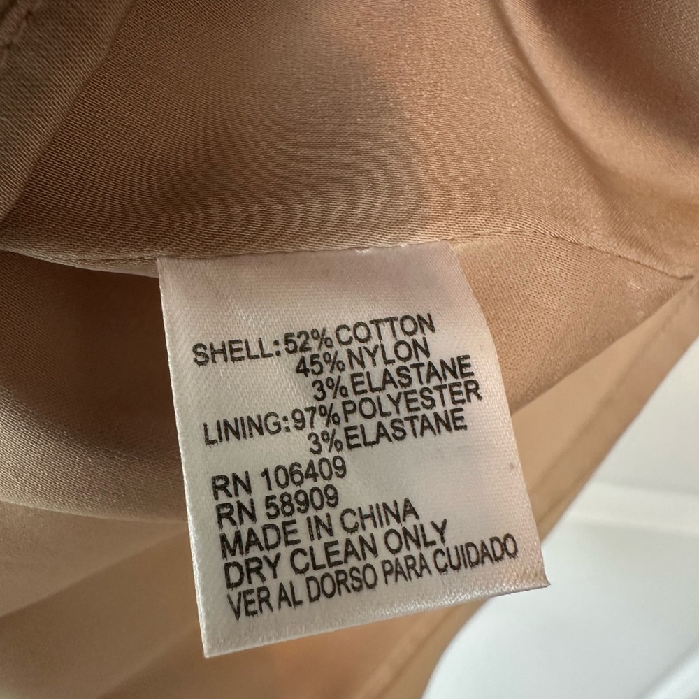Antonio Melani Peplum Eyelet Lace Detail Nude Dress (Size 4) - Picture 7 of 9